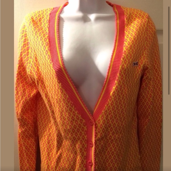 Le Tigre Pink and Yellow Cardigan Size Small - Picture 3 of 7